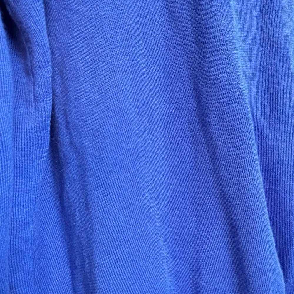 Polo Ralph Lauren Mens Blue Pima Cotton V-Neck Sweater
